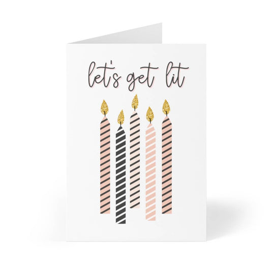 Lets Get Lit Funny Birthday Card