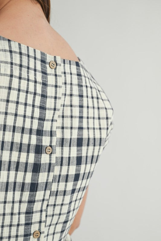 Bold Gingham Plaid Top