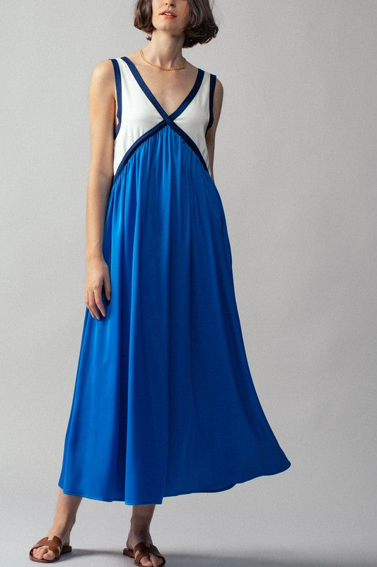 Boho Colorblock Maxi Dress