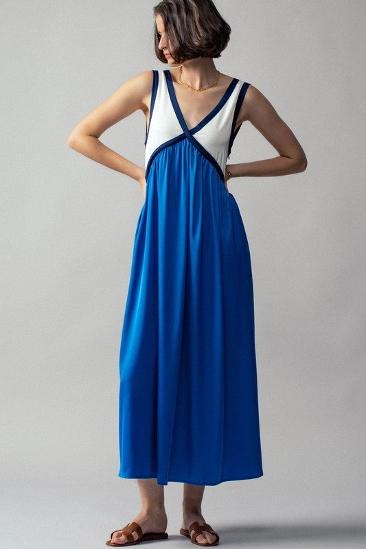 Boho Colorblock Maxi Dress