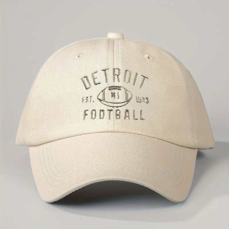 Detroit Embroidered Football Cap
