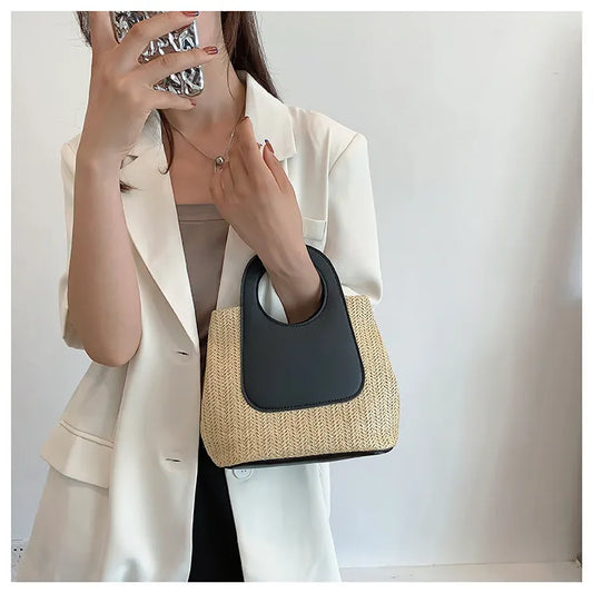 Circle Contrast Handbag