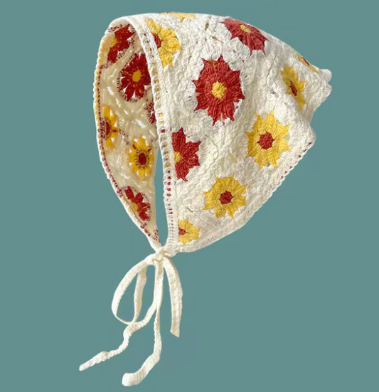Floral Crochet Scarf