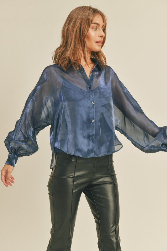 Organza Button Down - Basic Bee