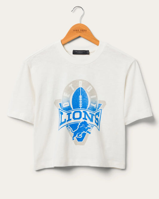 Detroit Lions Mock Neck Crop Tee
