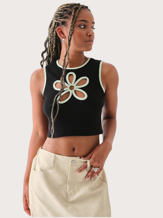 Flower Cut Out Top