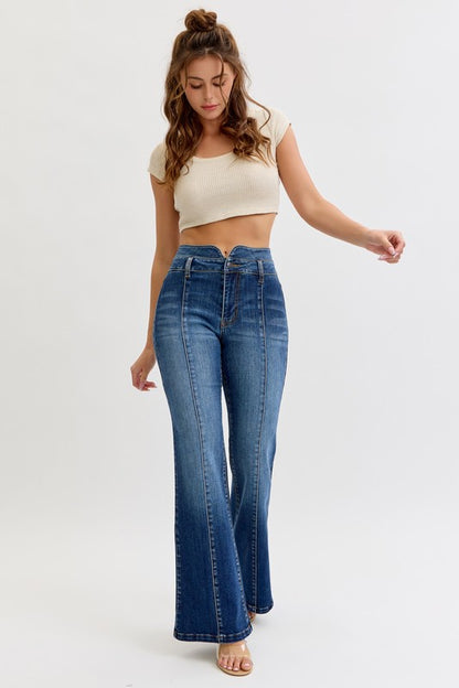 Super High Double Waist Band Flare