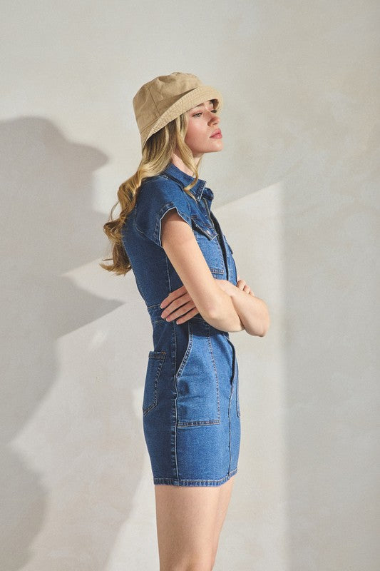 Denim Boiler Dress