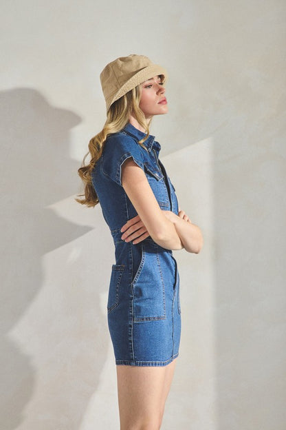 Denim Boiler Dress