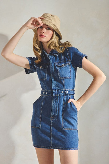 Denim Boiler Dress
