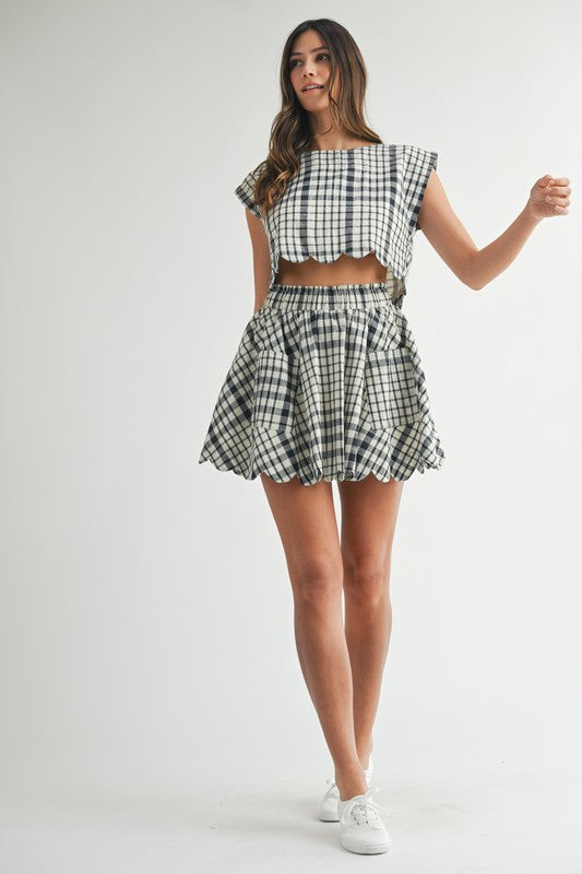 Bold Gingham Plaid Top
