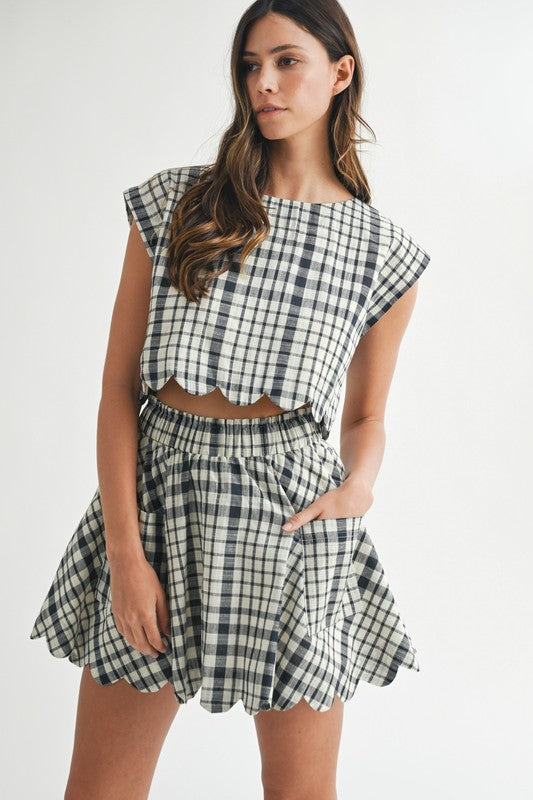 Bold Gingham Plaid Top