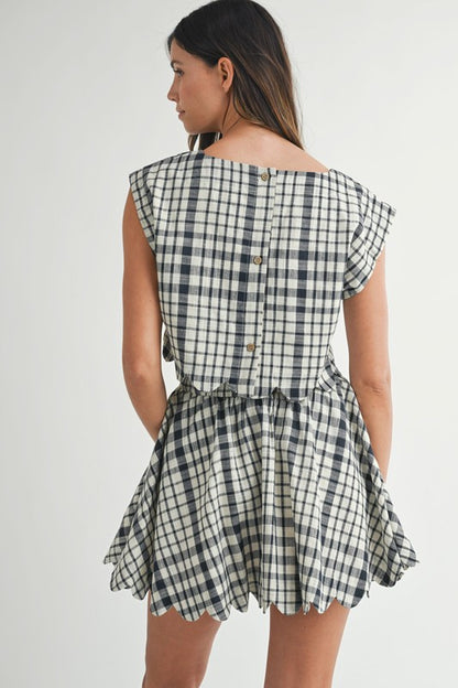 Bold Gingham Plaid Mini Skirt