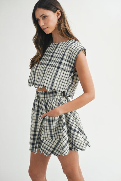 Bold Gingham Plaid Top