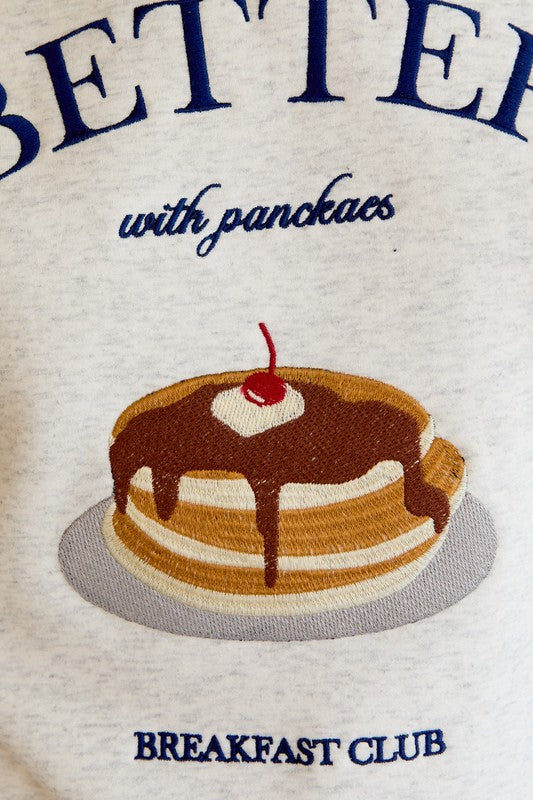 Pancake Embroidery Sweatshirt
