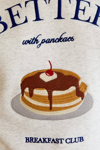 Pancake Embroidery Sweatshirt