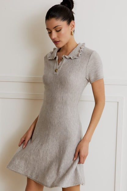 Ruffle Polo Mini Dress