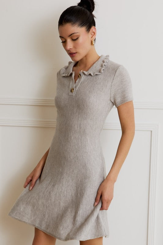 Ruffle Polo Mini Dress