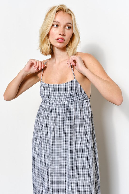 Flora Plaid Maxi Dress