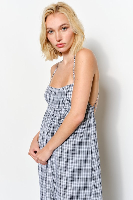 Flora Plaid Maxi Dress