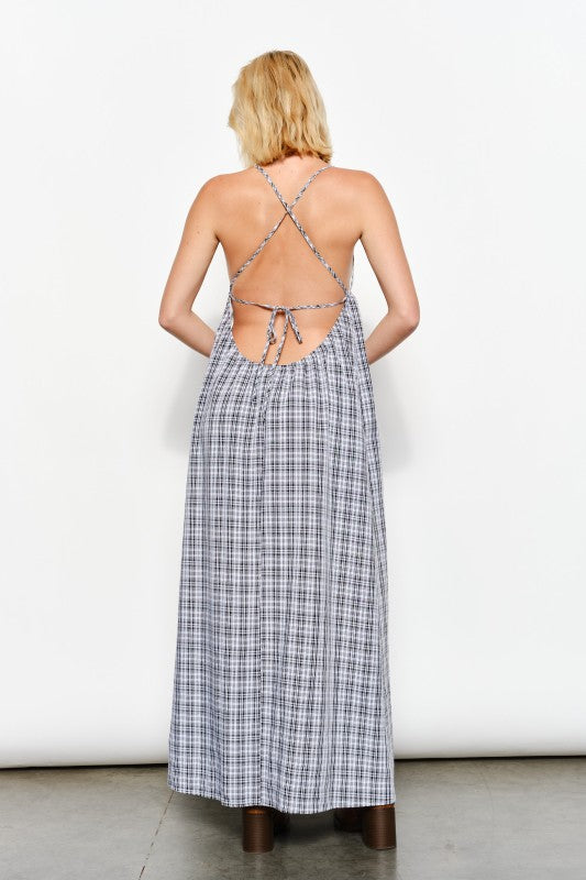 Flora Plaid Maxi Dress