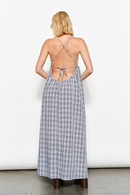 Flora Plaid Maxi Dress