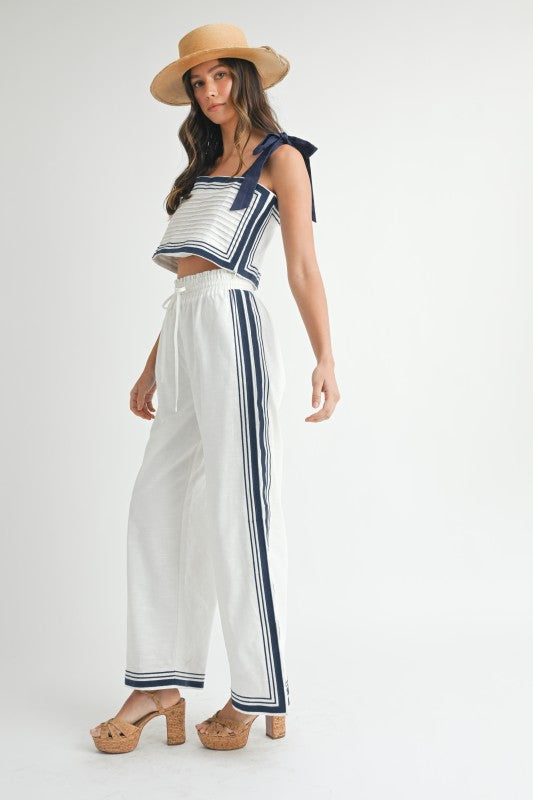 Chevron Linen Pants