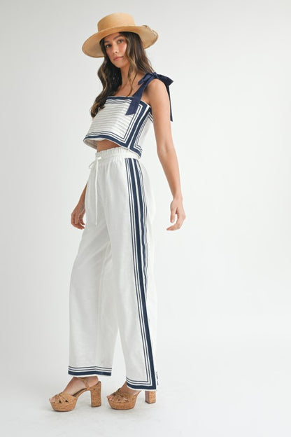 Chevron Linen Pants