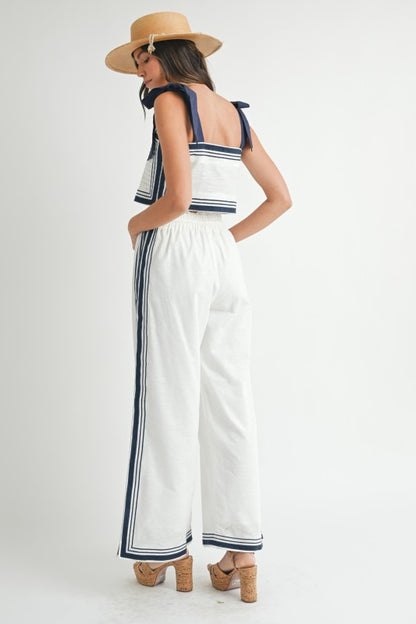 Chevron Linen Pants