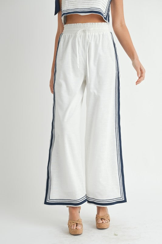 Chevron Linen Pants