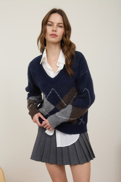 Argyle Pullover Sweater