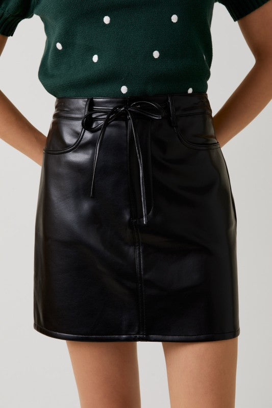 Faux Leather Mini Skirt