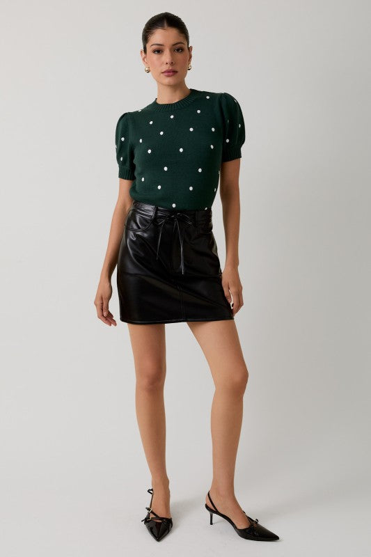 Faux Leather Mini Skirt