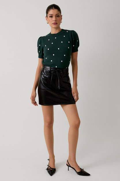 Faux Leather Mini Skirt