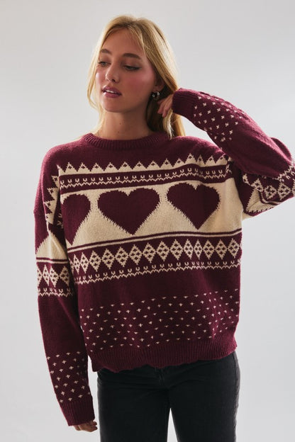 Heart Fair Isle Sweater