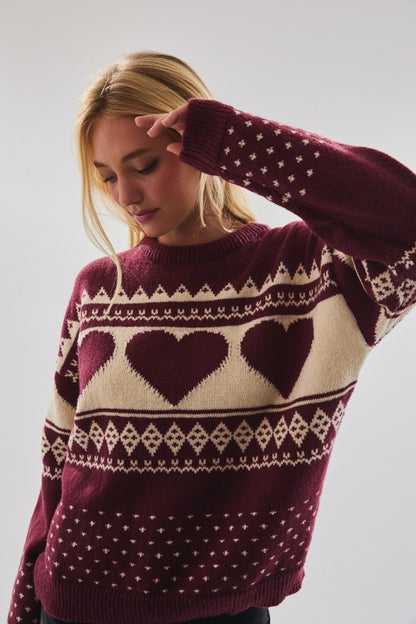 Heart Fair Isle Sweater