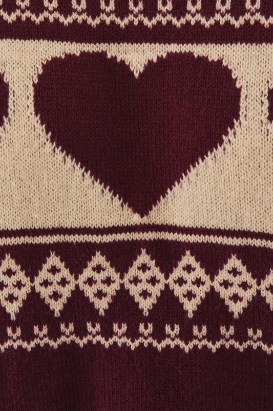Heart Fair Isle Sweater