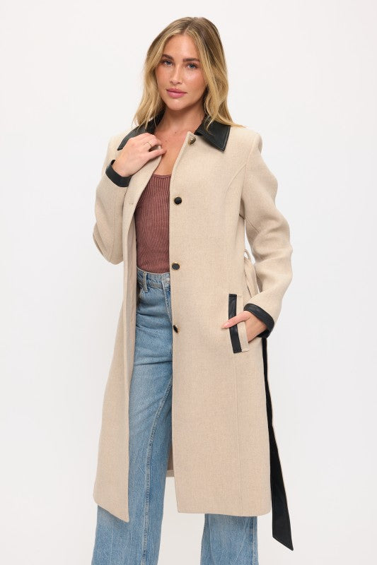 Windsor Contrast Maxi Coat