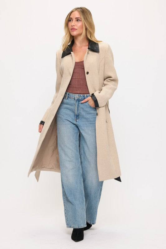 Windsor Contrast Maxi Coat