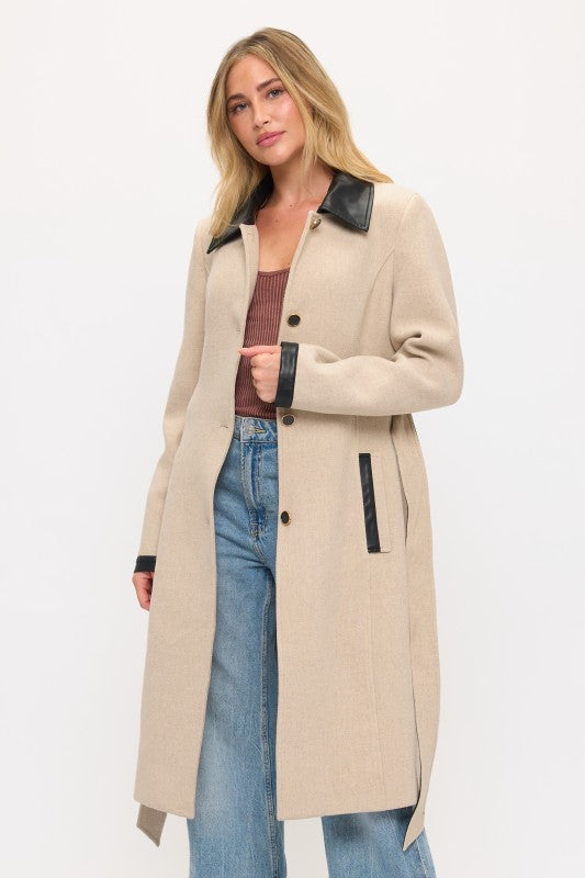 Windsor Contrast Maxi Coat