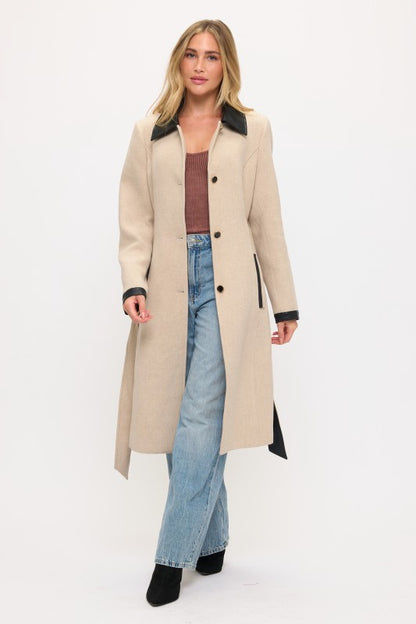 Windsor Contrast Maxi Coat