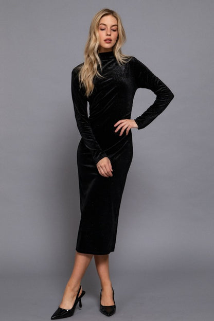 Glitter Velvet Long Dress