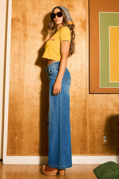 Low Rise Palazzo Jeans