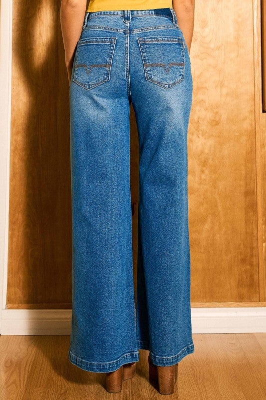 Low Rise Palazzo Jeans