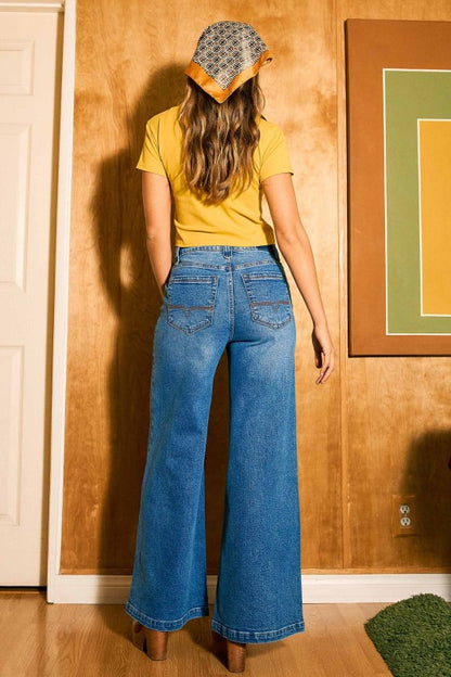 Low Rise Palazzo Jeans