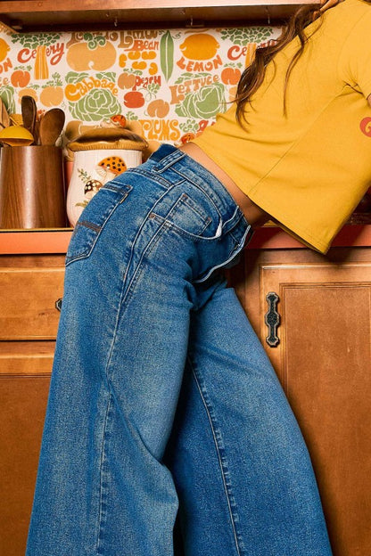 Low Rise Palazzo Jeans