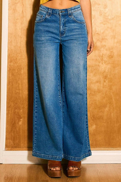 Low Rise Palazzo Jeans