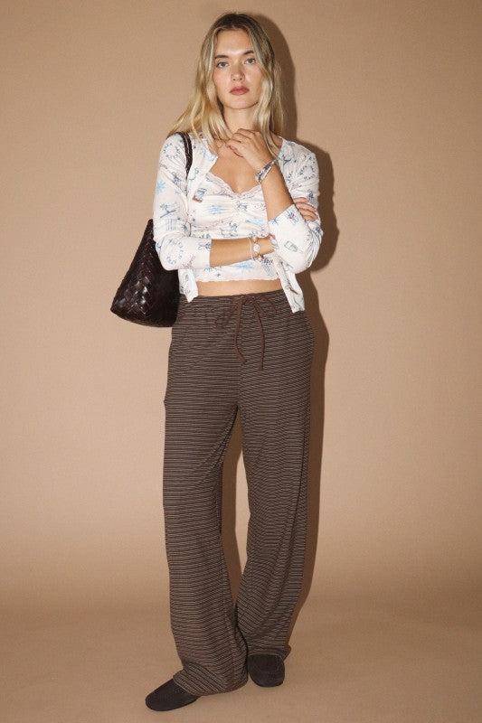 Striped Drawstring Lounge Pant