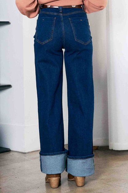 High-rise Essential Wide Leg Jeans