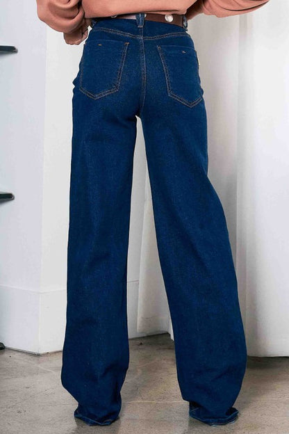 High-rise Essential Wide Leg Jeans